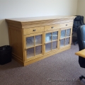 Blonde 3 Drawer Sidebar Credenza with 3 Door Storage